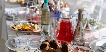 Сытный банкет с двумя горячими на 22 персоны